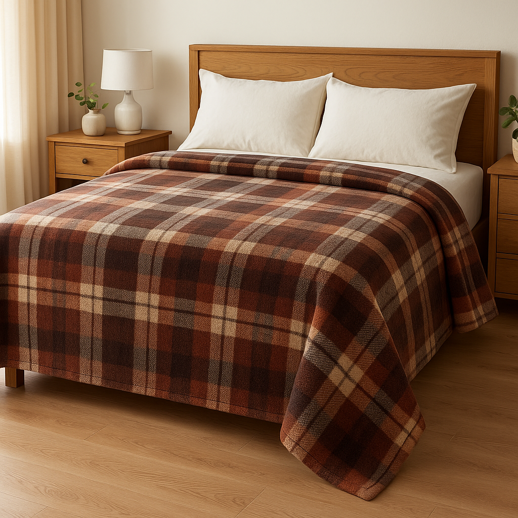 Brown woolen bed-sheet